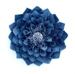 Denim Dahlia Wall Art