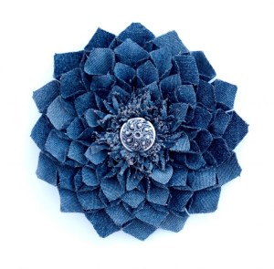 Denim Dahlia Wall Art